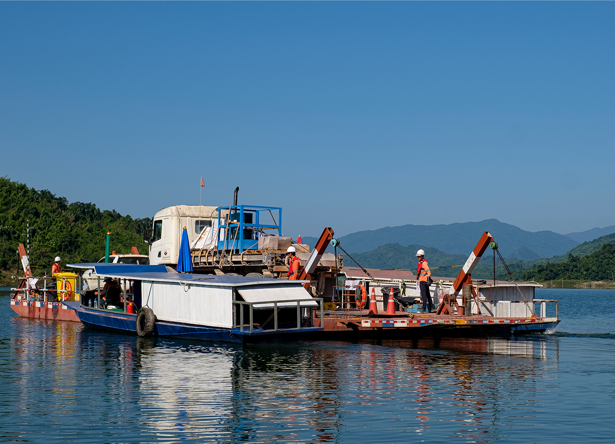 Phu Bia Mining Logistics barge operation