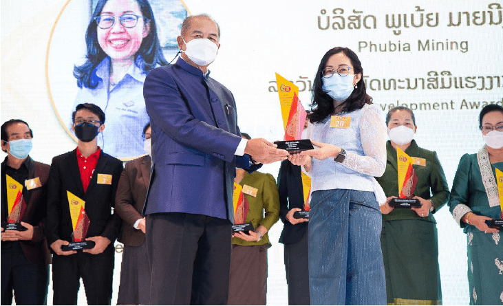  Phu Bia Mining wins at the ASEAN Business Awards Lao PDR